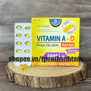 Viên uống bổ sung VITAMIN A-D giúp bố sung vitamin A,D tăng cường sức khỏe – Hộp 100 viên