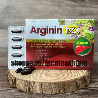 Viên uống bổ gan ARGININ TEX hỗ trợ thanh nhiệt , mát gian , giải độc gan, tăng cướng chức năng gan - HỘP 60 Viên