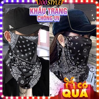 Khẩu Trang Vải Dạng Ống Chống Nắng UV Hoa Floral