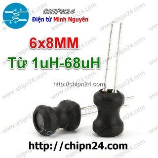 [5 cái] (kg1) cuộn cảm cắm 6x8mm dip 0608 (1uh/1.5uh/2.2uh/3.3uh/4.7uh/6.8uh/10uh/15uh/22uh/33uh/47uh/68uh)- [chọn loại]