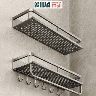 Kệ phòng tắm KIVA để đồ dán tường, khoan tường, chất liệu nhôm hàng không cao cấp.