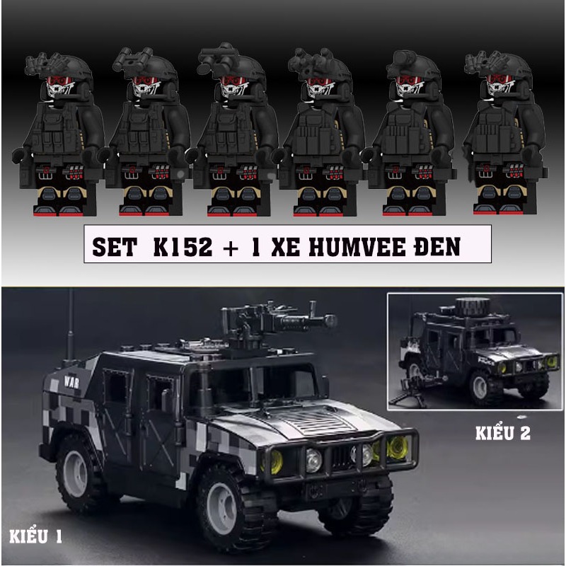 Đồ chơi lắp ráp swat army , mô hình lắp ghép quân sự - Combo 6 lính đặc nhiệm No.346