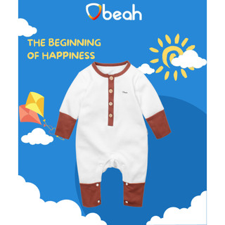 Bodysuit dài tay Obeah, Bộ liền thân cho bé trai và bé gái liền thân chất liệu cotton tổ ong