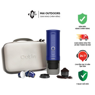 Set máy pha cà phê điện cầm tay Outin Nano Portable Espresso Machine màu Ocean Blue