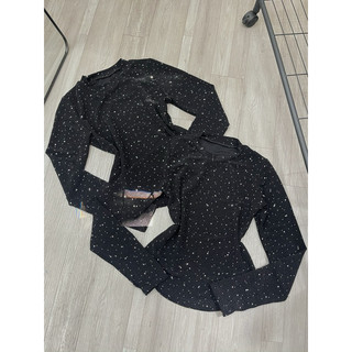 Áo nhũ đá tay dài cổ tròn body
