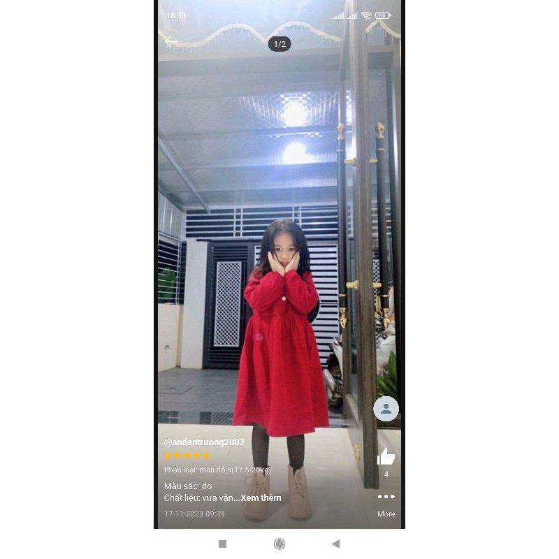 Váy bé gái,Váy cho bé gái mùa thu đông chất liệu nhung chéo size 8 - 32kg