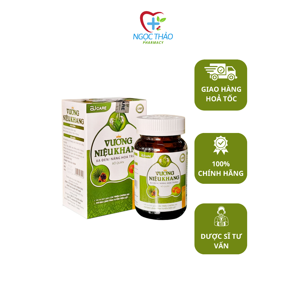(DATE MỚI 11/2026) Vương Niệu Khang EUCARE giảm u xơ phì đại tuyến tiền liệt, tiểu đêm, bí tiểu - 50 viên