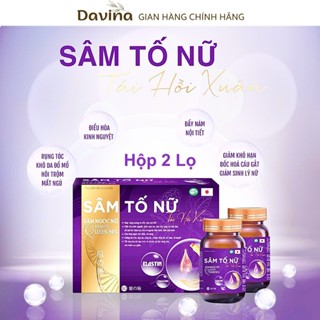 [Chính Hãng] SÂM TỐ NỮ TÁI HỒI XUÂN hổ trợ nội tiết tố nữ (1 hộp 60 viên) Davina