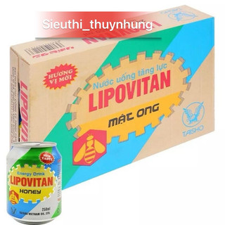 Thùng 20 và 24 lon nước uống tăng lực lipovitan mật ong
