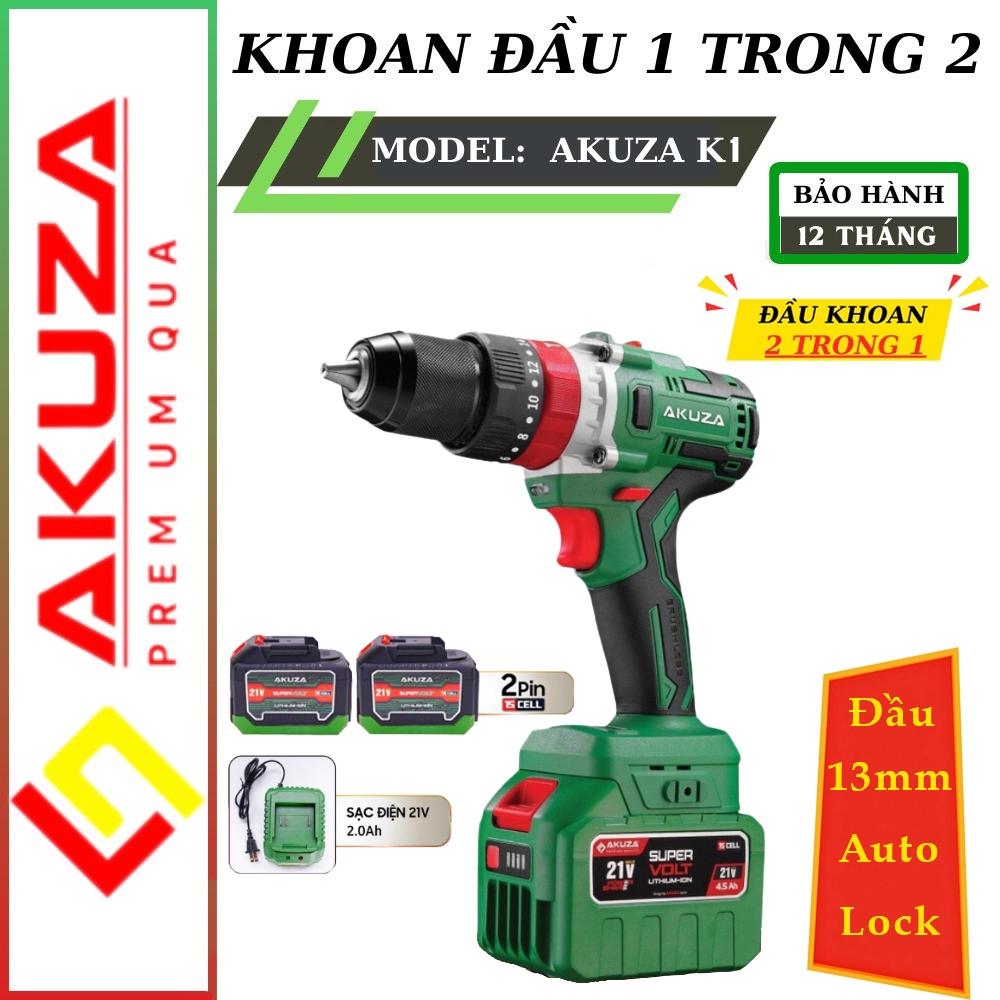 Máy khoan pin Akuza | Máy khoan pin cầm tay Akuza K1 C59