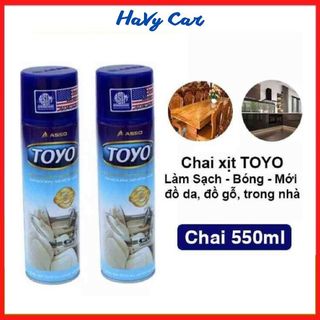 Bình xịt bóng da, gỗ, nội thất ô tô Toyo