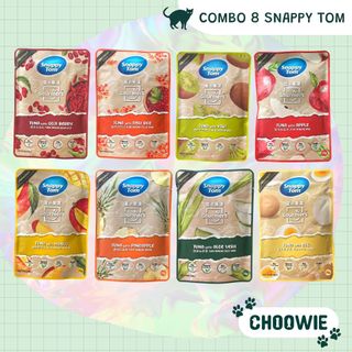 Combo 8 gói pate SNAPPY TOM TRÁI CÂY mix vị || Thức ăn cho mèo