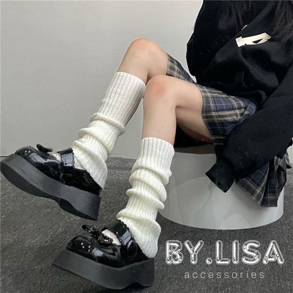 Tất ống chân dệt kim len ống tay giữ ấm phong cách Y2K ống tất chân đáng yêu phong cách idol Kpop | BigBuy360 - bigbuy360.vn