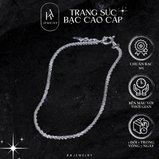 Lắc tay bạc 925 dây xù lấp lánh, vòng tay bạc nữ xù 925 phong cách dễ thương nữ tính xinh xắn TienJewelry