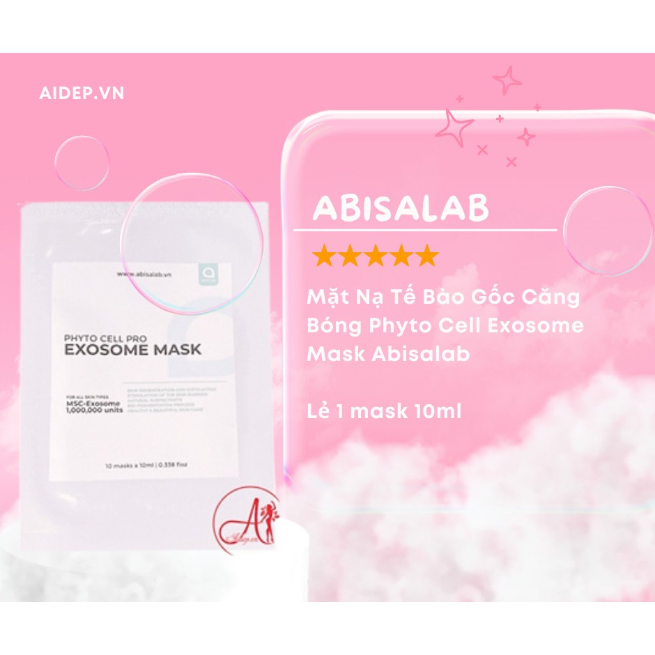 Lẻ 1 Mặt Nạ Tế Bào Gốc Căng Bóng Phyto Cell Exosome Mask Abisalab