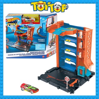 Đồ chơi mô hình xe ô tô hot wheels city - trạm trông giữ xe chính hãng
