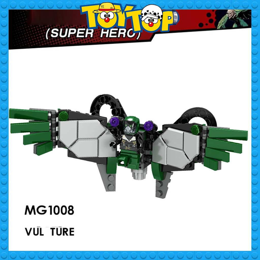 [Đóng túi] Đồ chơi lắp ráp mini người kền kền Vulture trong Spider-man Homecoming đối thủ người nhện