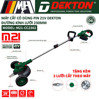 Máy Cắt Cỏ Dùng Pin Dekton M21-CC2302 - Lưỡi 230mm - Brushless - Chân Pin Phổ Thông - Có Bánh Xe