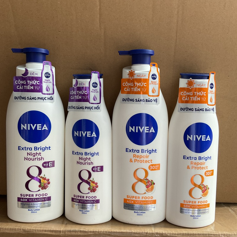 Combo Sữa Dưỡng Thể Trắng NIVEA Ban Ngày & Ban Đêm