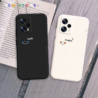 Ốp lưng Xiaomi Redmi Note 12 Turbo / Poco F5, TPU dẻo nguyên khối, in nổi mặt cười Happy Luck