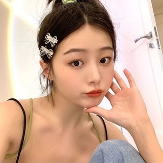 Kẹp tóc nơ mini trong suốt dễ thương