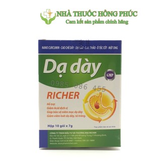 Dạ dày richer - Giúp bảo vệ dạ dày, giúp lành vết loét, ợ hơi, ợ chua, dạ dày HP