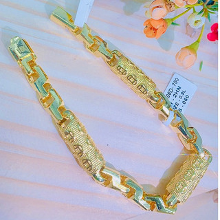 Lắc tay nữ kiểu xích dát vàng 18k 24k cao cấp CAM KẾT KHÔNG ĐEN - KHÔNG NGỨA