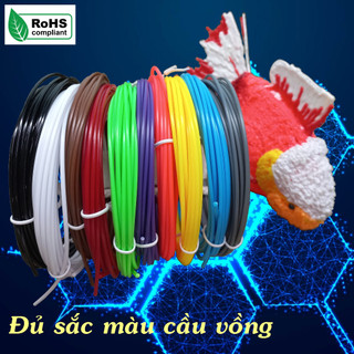 Cuộn dây pla dùng cho bút vẽ 3d; không mùi, 50m 5 cuộn 5 màu khác nhau, steam