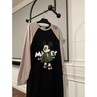 Đầm suông tay dài mickey