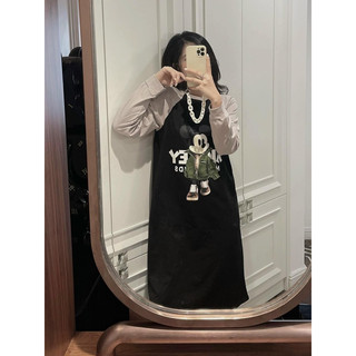 Đầm suông tay dài mickey