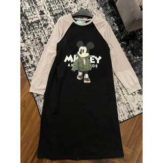 Đầm suông tay dài mickey