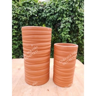 Chậu đất nung - chậu trụ cao miệng 10, cao 17.5