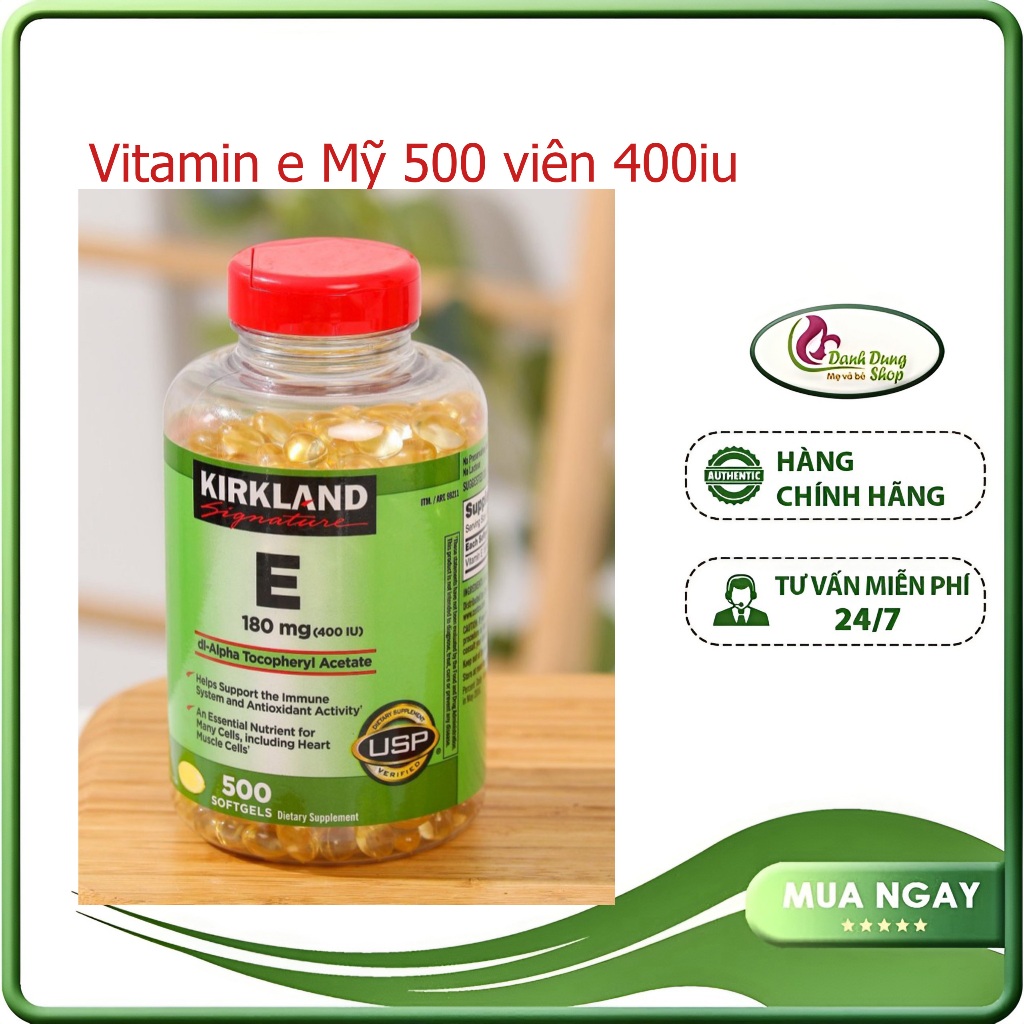 Kirkland Vitamin E 400 IU 500 Viên Của Mỹ