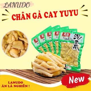 Chân gà cay YUYU❤️Chân gà cay yuyu gói 100gam trung quốc màu xanh siêu cay