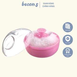 Hộp đựng bông chậm phấn rôm, phấn trang điểm cho mẹ và bé becon.s