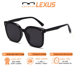 Kinh râm đen nam nữ LEXUS mắt chống tia uv400 crom 2 chấm sang trọng