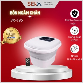 Bồn Ngâm Chân, Massage Chân SEKA SK195 gấp gọn con lăn tự động có điều khiển từ xa bảo hành 24 tháng