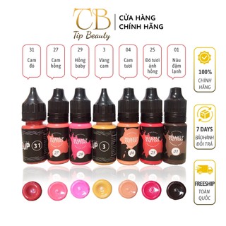 Mực Makeup Tattoo cần màu gì liên hệ shop phun xăm thẩm mỹ / tipsbeauty