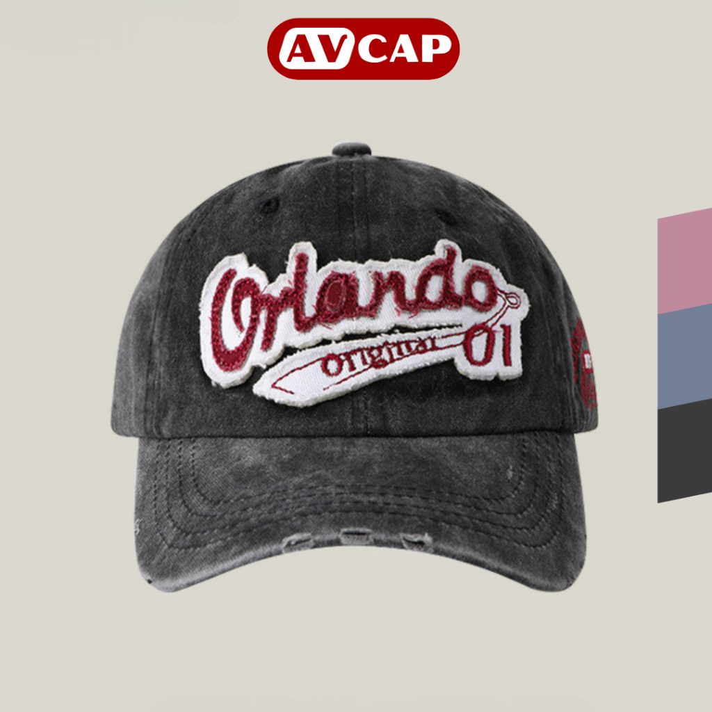 Mũ lưỡi trai Orlando y2k nam nữ chất liệu vải cao cấp phong cách đường phố, nón kết lưỡi trai thời t