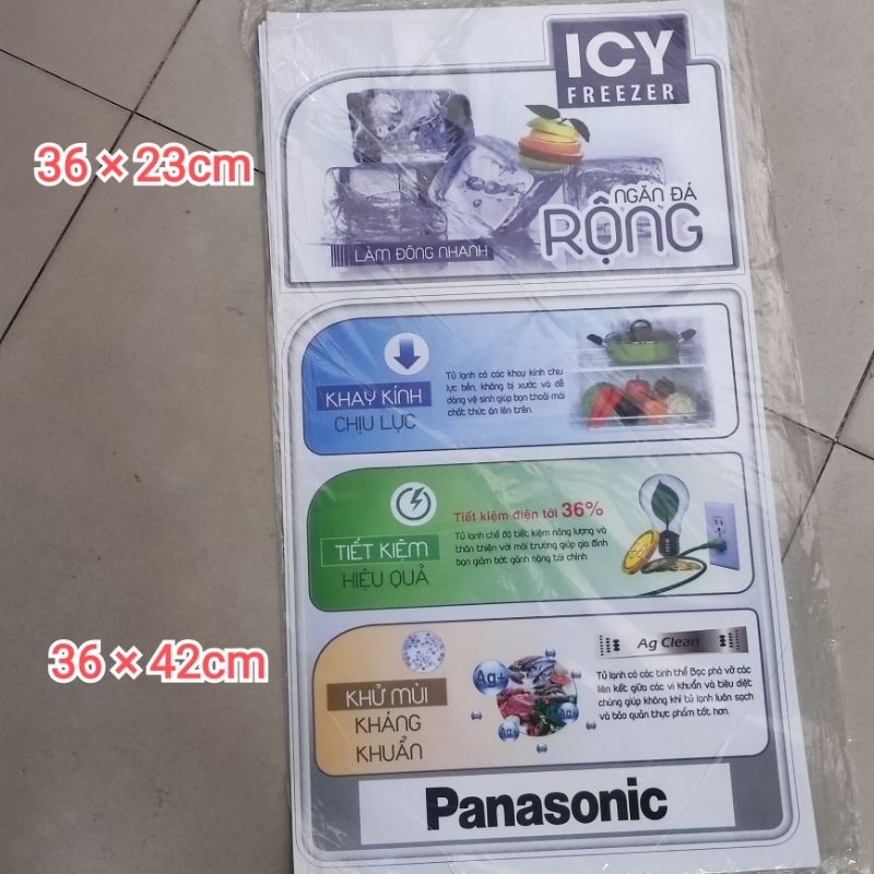 combo 10 tem dán tủ lạnh panasonic