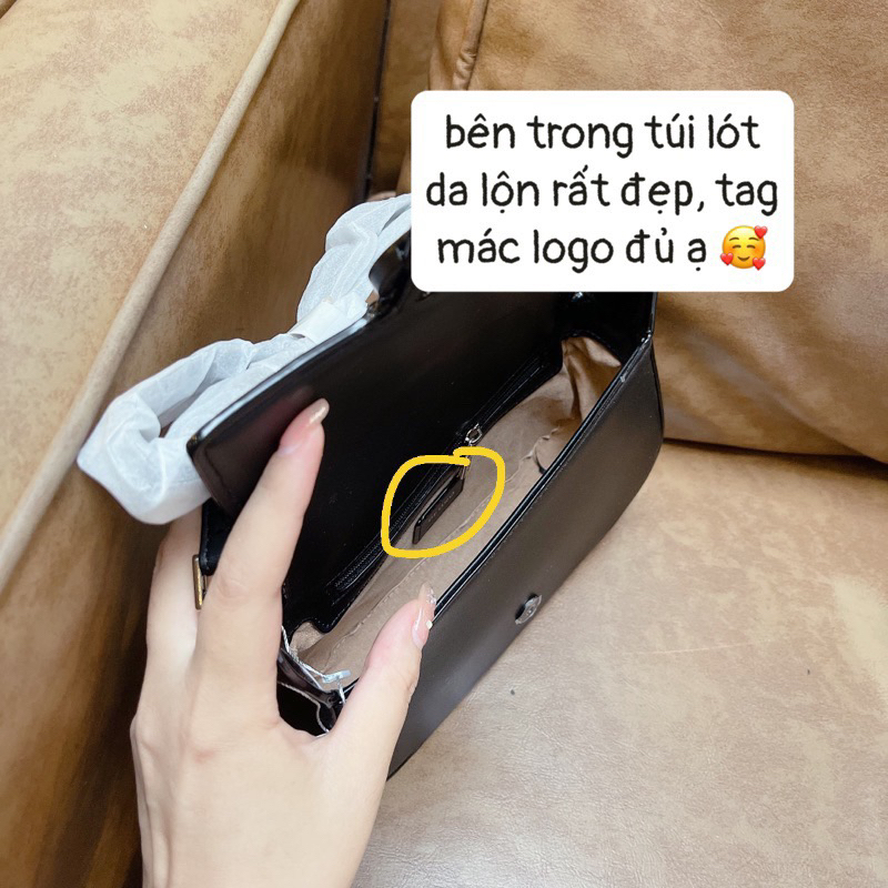 Túi pê zô trơn kẹp nách + đeo chéo bản mới nhất size 20cm 0072#