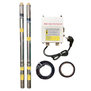 Máy bơm hỏa tiễn 3" 1.1Kw (1.5HP) ( Ø76 thả ống 90) thân inox 304 có hộp tụ đi kèm Well King - Bảo hành 1 năm