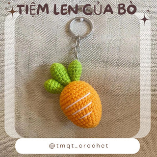 Móc khoá củ cà rốt béo ú bằng len - handmade 🧶