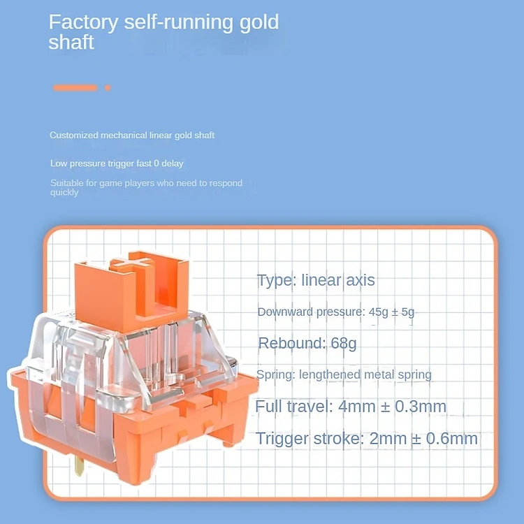 Bàn Phím Cơ Gaming không dây GK65 chống ồn - Bluetooth + USB - Pin sạc TypeC