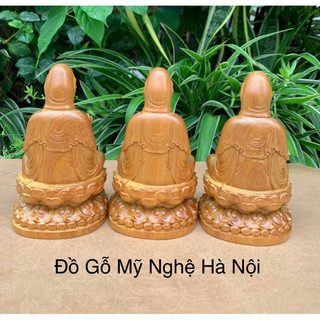 Tượng phật bà quan âm gỗ bách thơm (tặng miếng dán taplo)