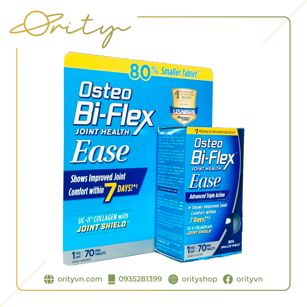 [Chính Hãng US] Viên size Mini nhỏ hơn 80% - Viên uống hỗ trợ, bồi bổ sụn khớp Osteo Bi-Flex Joint-h