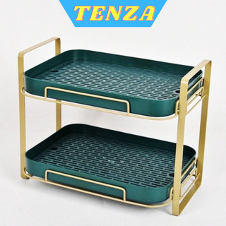 Kệ úp chén cốc, khay úp chén, kệ gia vị 2 tầng đa năng cao cấp có khay thoát nước, phong cách sang trọng