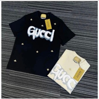 Áo Phông Cổ Tròn Gucci Thêu Họa Tiết Ong Hottrend 2023 - Áo Phông Gucci Thêu Ong Chất Cotton Co Gaixn 4 Chiều