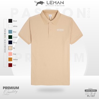 Áo thun polo nam leman pl137 vải cvc premium pique 260gsm cao cấp menswear có cổ