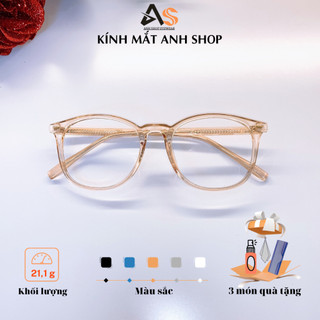 Gọng kính tròn khung dày chắc chắn chất liệu nhựa lõi kim loại 30036A